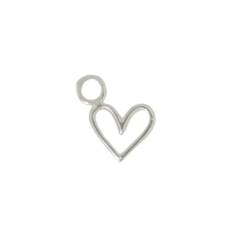 Coeur Dcoup Argent Charm