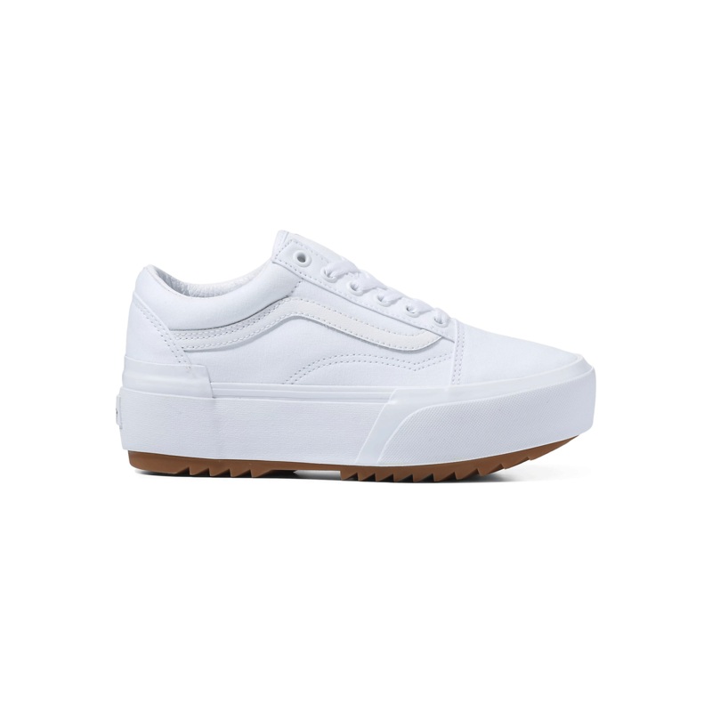 Old Skool Stacked (Canvas) True White Shoes