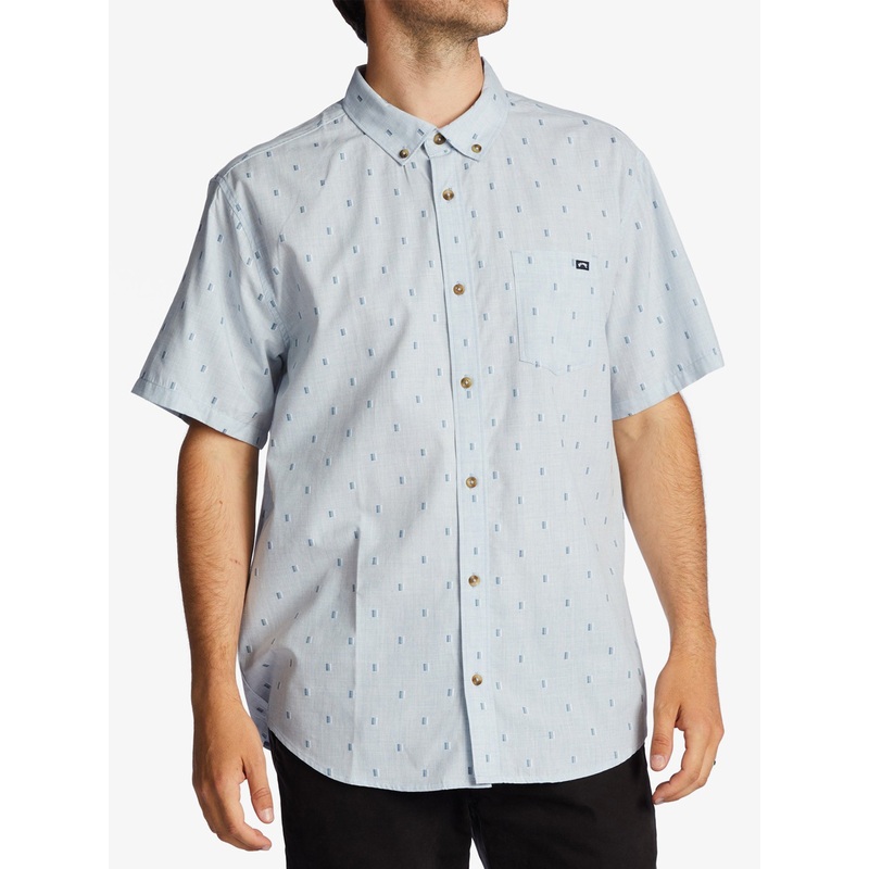 All Day Jacquard Short Sleeve Buttondown Shirt