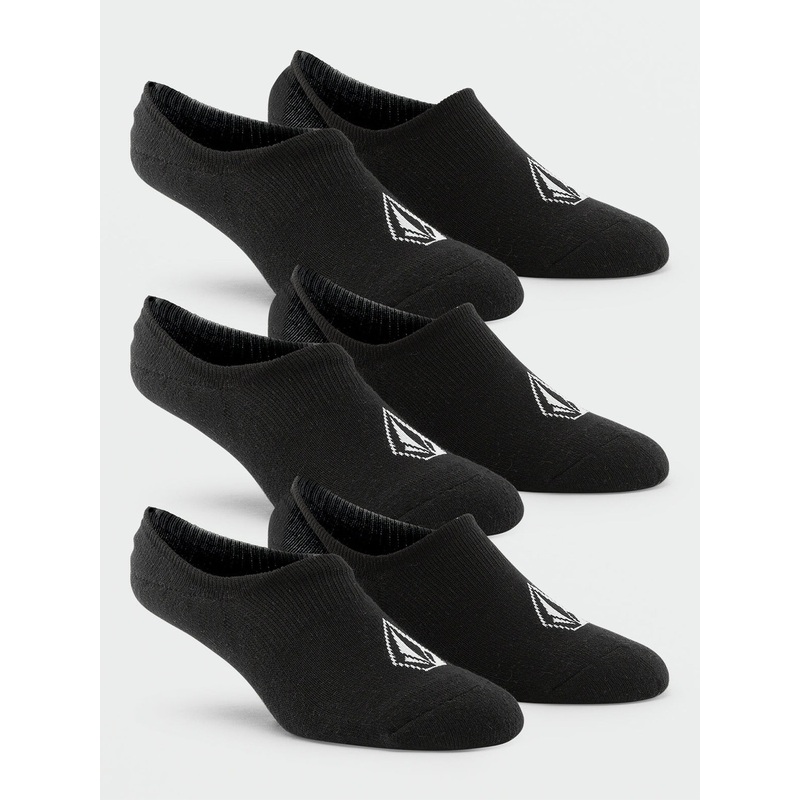 Stone No Show 3 Pack Socks|O/S|BLACK (BLK)|WHITE (WHT)