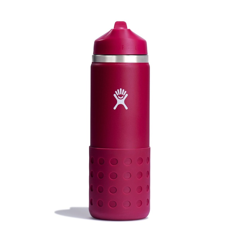 20 Oz Wide Mouth With Straw Lid And Boot Snapper Bottle (Kids)