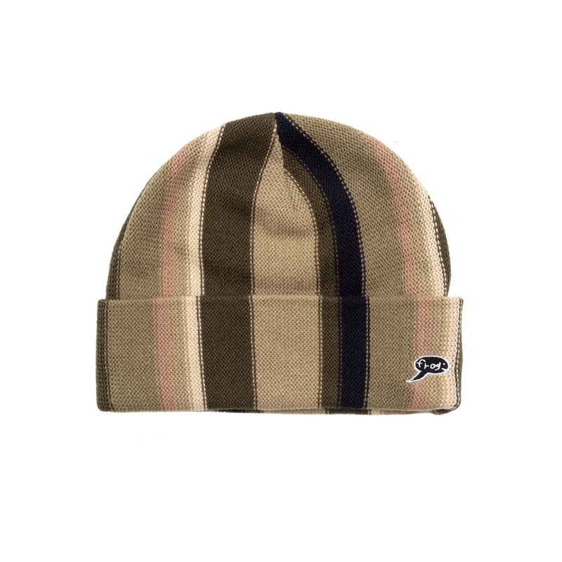 Vertical Stripe Beanie|O/S|SAGE/BROWN|BLACK/PINK