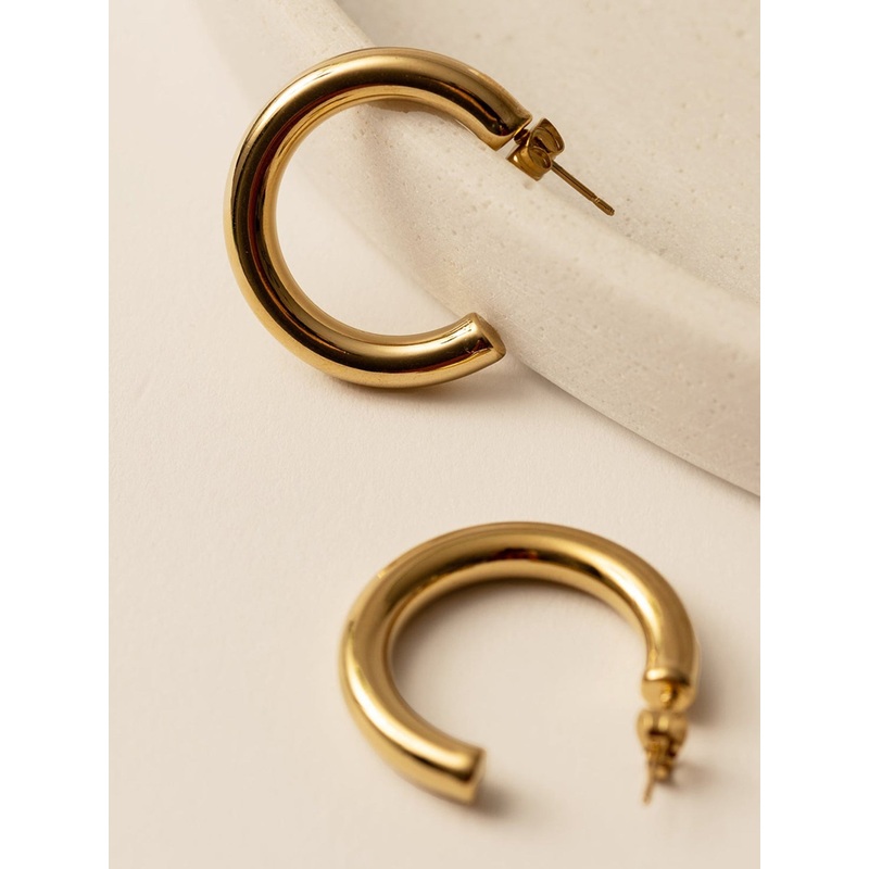 Anneaux Gold Earrings|O/S|GOLD