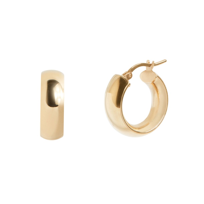 Baby Chunky Hoops Earrings In Gold