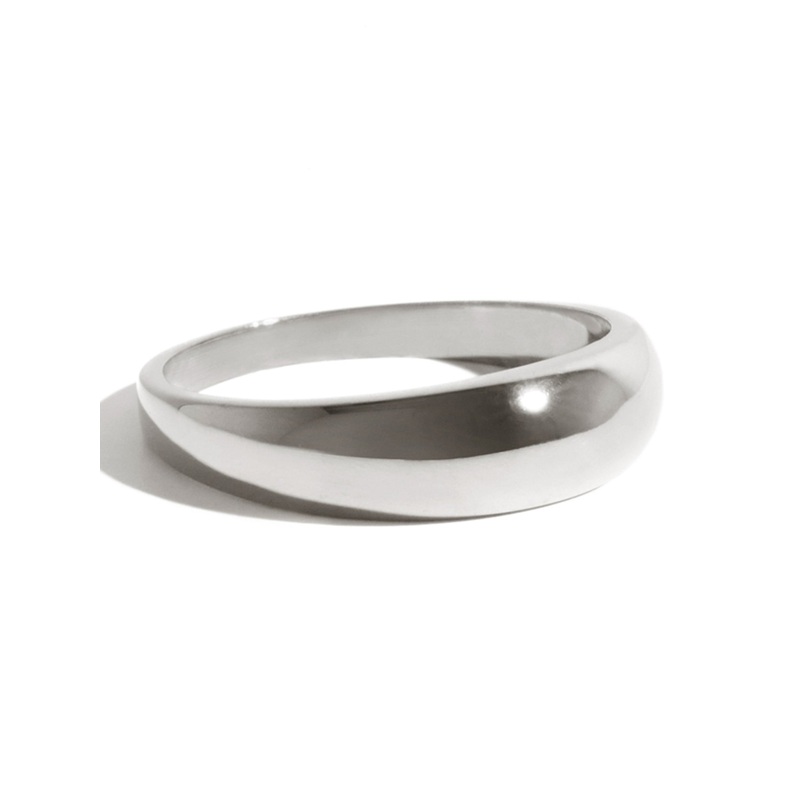 Basic Dome Ring In Silver|4|5|6|7|8|3|ARGENT
