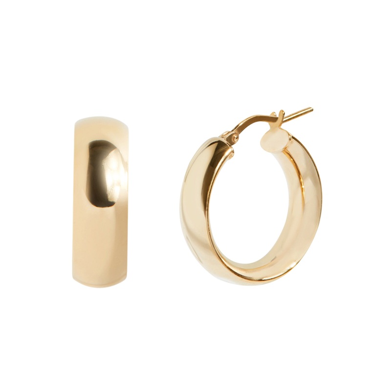 Chunky Hoops Earrings In Gold