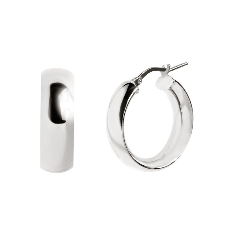 Chunky Hoops Earrings In Silver