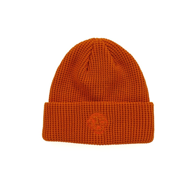 Waffle Cotton Beanie|O/S|BURNT ORANGE|BLACK