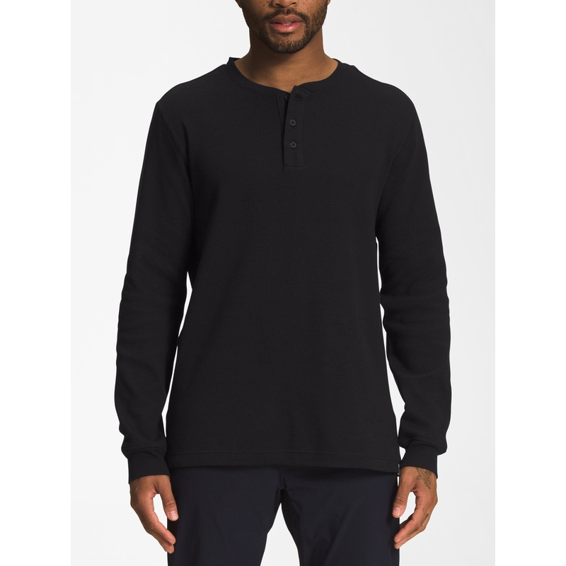 Waffle Henley Long Sleeve T-Shirt