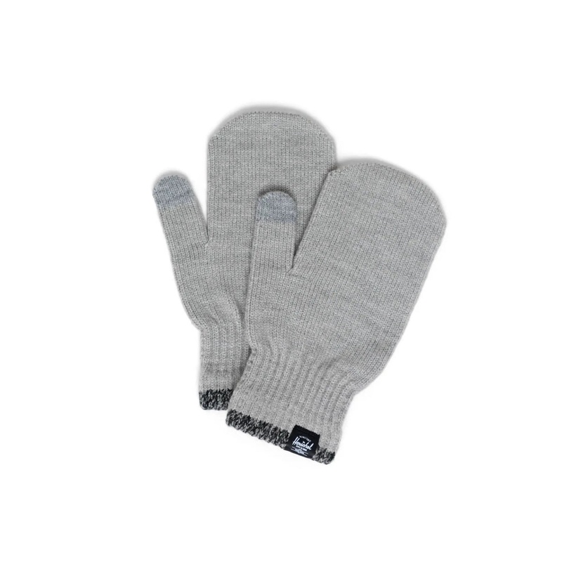 Classic Stripe Mitts|O/S|HEATHER LGHT GREY (05805)|BLACK (00001)
