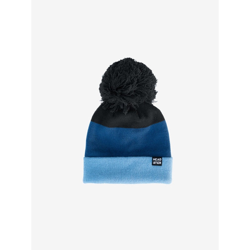 Tricolor Beanie (Kids)|M/L|TRUE INDIGO|IGUANA GREEN