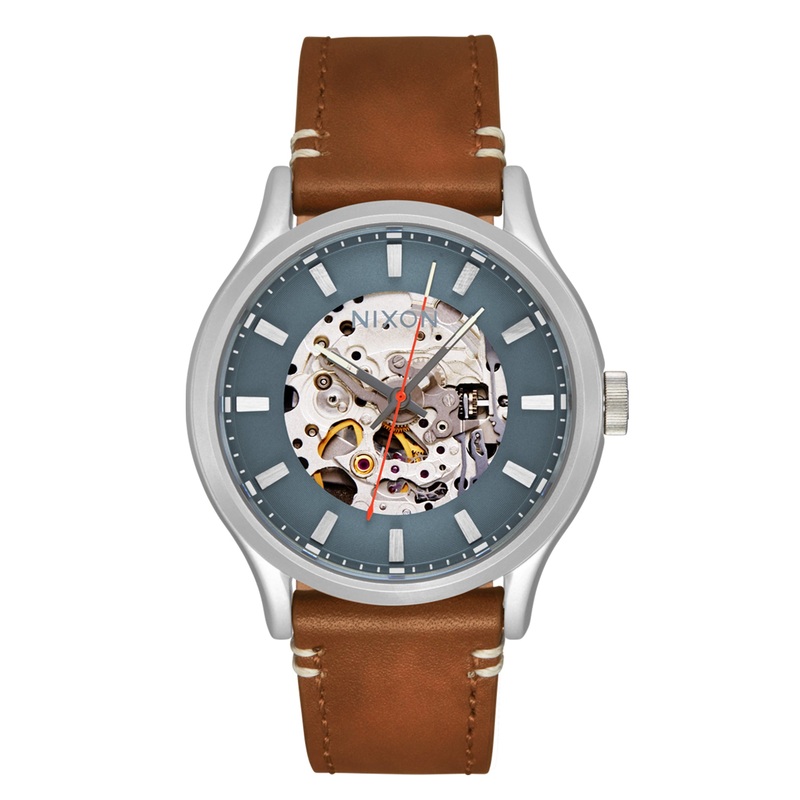 Spectra Leather Watch|O/S|GUNMTL/BSLT/SIENNA (5195)