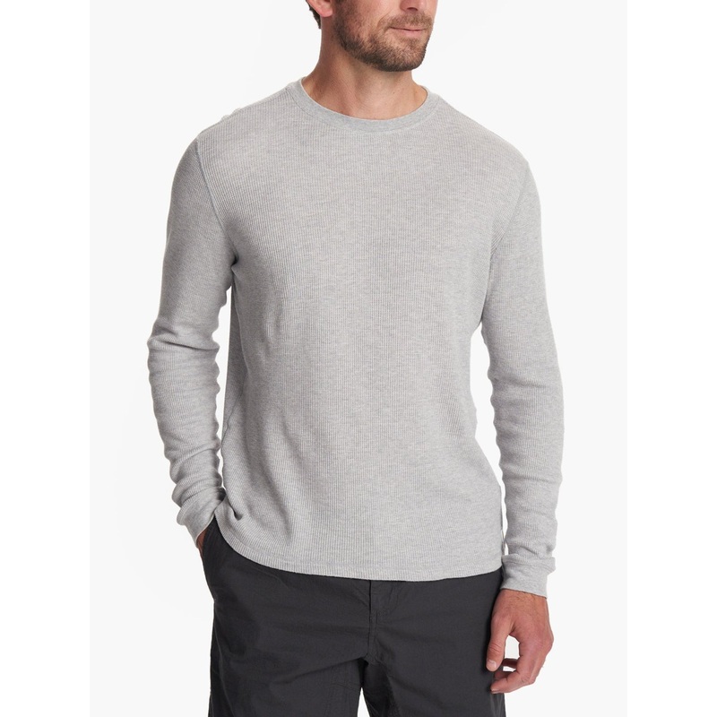 Waffle Long Sleeve T-Shirt|MED|LRG|XL|LIGHT HEATHER GREY (LHG)