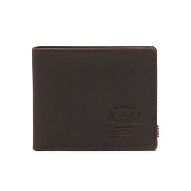 Hank Leather Wallet|NUBUCK BROWN (02233)|BLACK PEB LEATHER (01885)