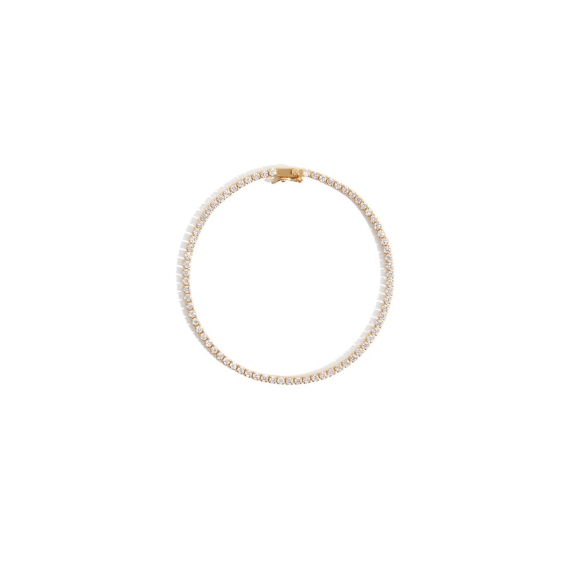 Tennis Bracelet In Gold|7.5|7|PURE WHITE|GOLDEN YELLOW
