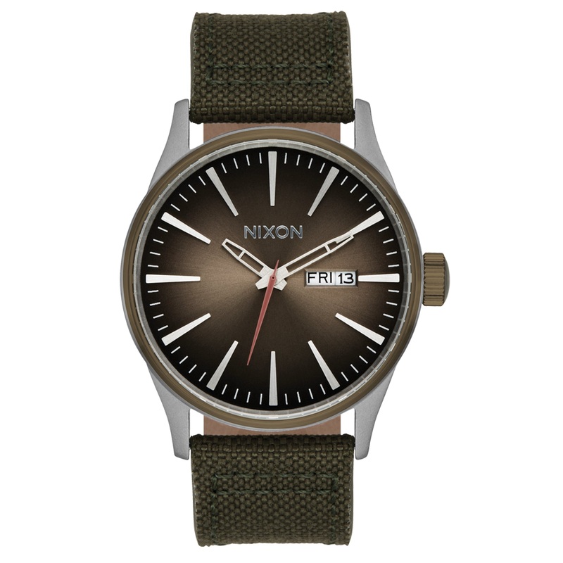 Sentry Nylon Silver/Light Brown/Asphalt Watch