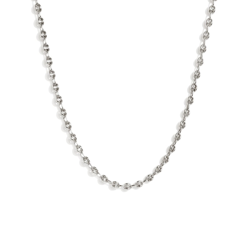 Cofffee Bean Chain In Silver