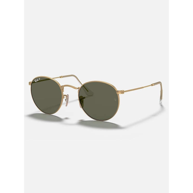 Round Metal Matte Gold/Green Classic G-15 Sunglasses
