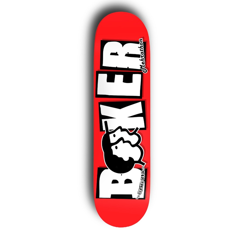 Mehrathon X Baker Brand Logo Red/White Skateboard Deck