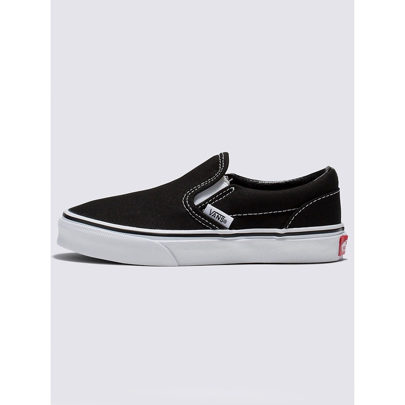 Classic Slip-On Black/True White Shoes (Kids)