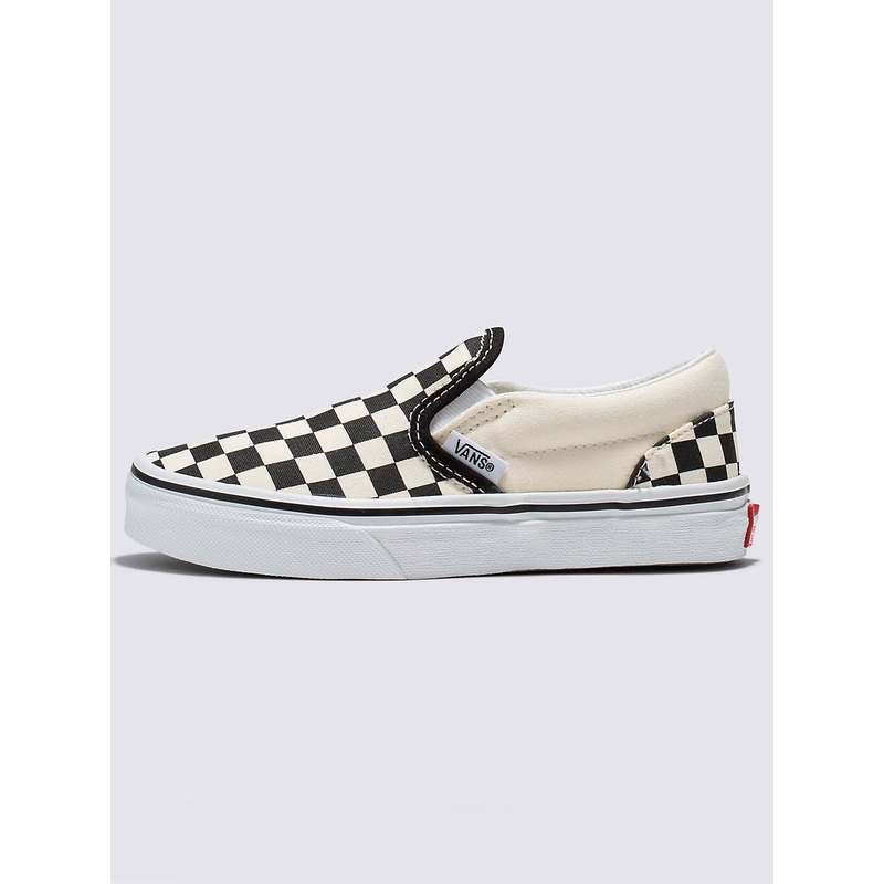 Classic Slip-On Checkerboard Black/White Shoes (Kids)