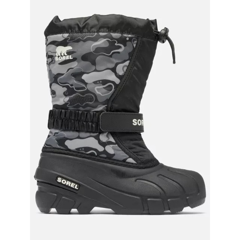 Flurry Print Black/Quarry Boots (Little Kids)