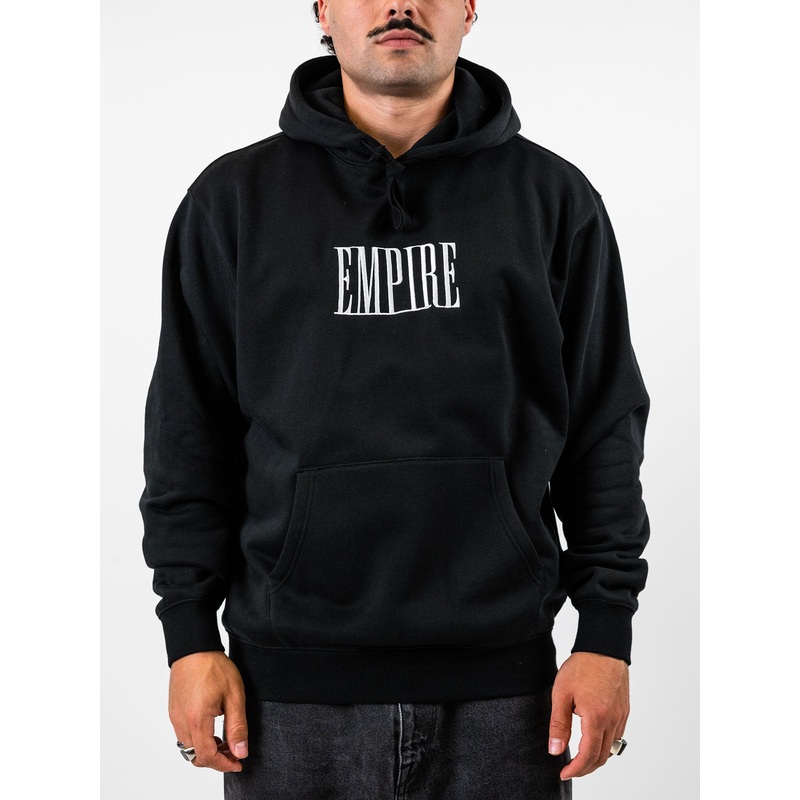 Block Embroidered Hoodie|SM|MED|LRG|XL|XXL|BLACK|GREY HEATHER