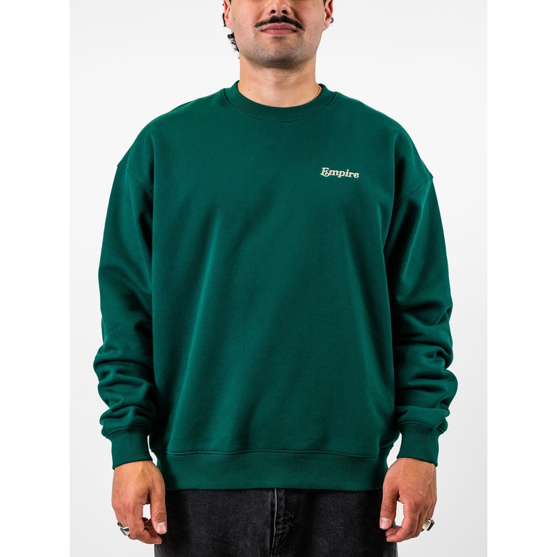 Bookie Crewneck Sweatshirt|SM|MED|LRG|XL|XXL|DARK GREEN
