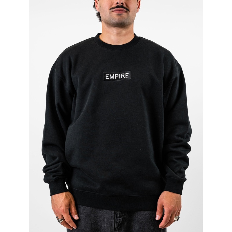 Box Logo Crewneck Sweatshirt|SM|MED|LRG|XL|XXL|BLACK