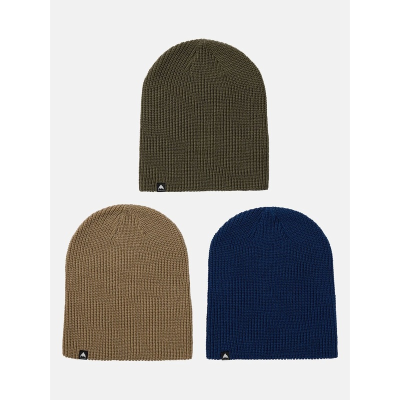 Recycled Dnd 3 Pack Beanie|O/S|NIGHTFALL/TPE/FRST (403)|TRUE BLK/SHARK/WHT (002)|DEEP RED/WHITE/SILVER (600)