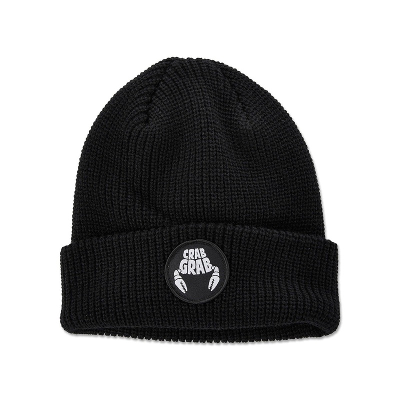 Circle Patch Beanie|O/S|BLACK|RED|BONE|HEATHER GREY