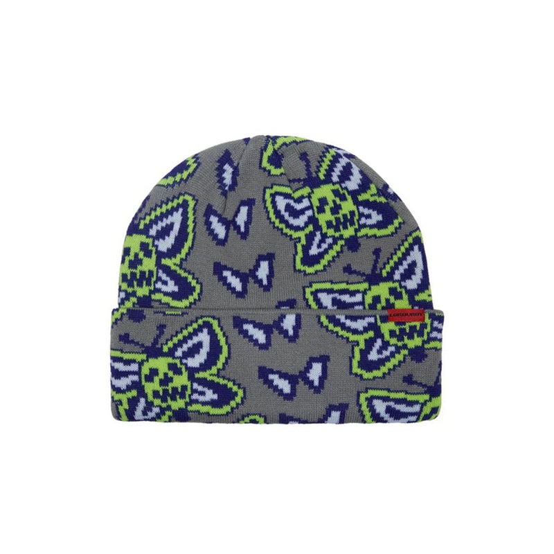 Skullfly Beanie|O/S|STONE GREY|BLACK