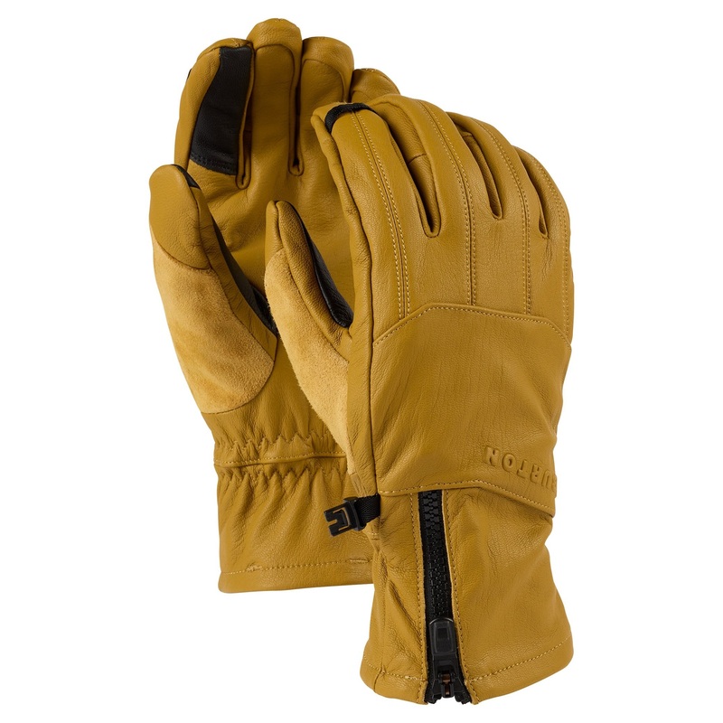 [ak] Leather Tech Gloves|SM|MED|LRG|XL|TRUE BLACK (002)|RAWHIDE (100)