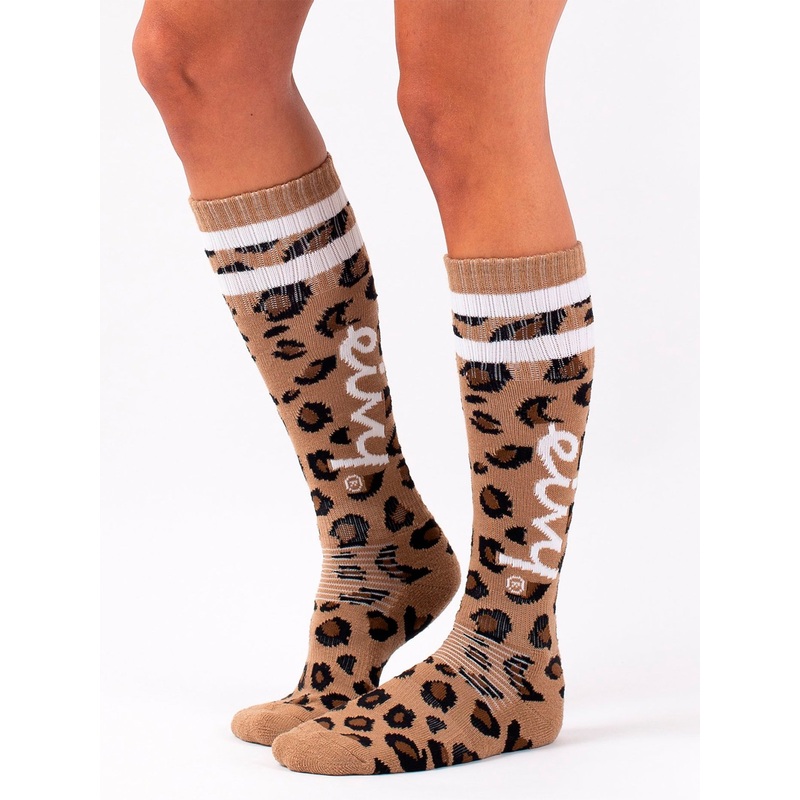 Cheerleader Wool Leopard Snow Socks