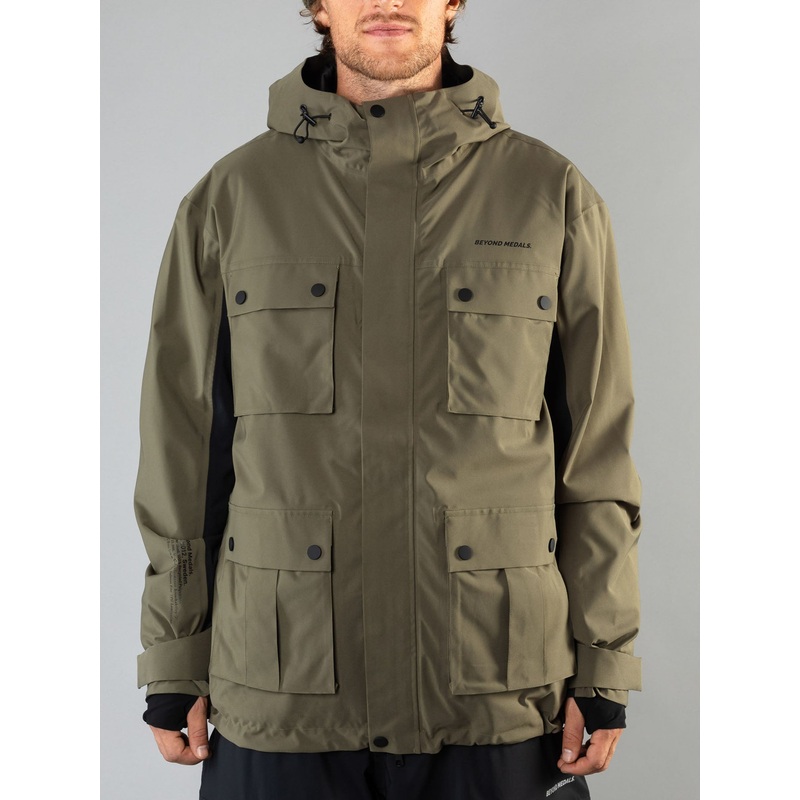 Cargo Snow Jacket|MED|LRG|XL|XXL|DARK GREEN|BLACK