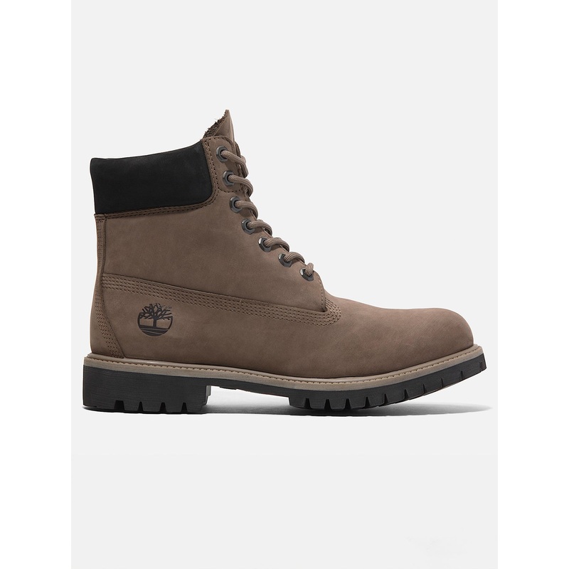 Premium 6 Inch Lace-Up Waterproof Medium Brown Nubuck Boots