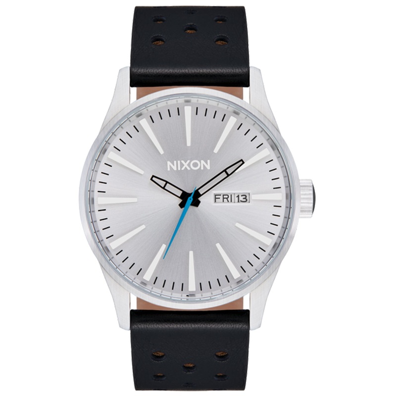 Sentry Leather Chrome/Silver Sunray/Black Watch