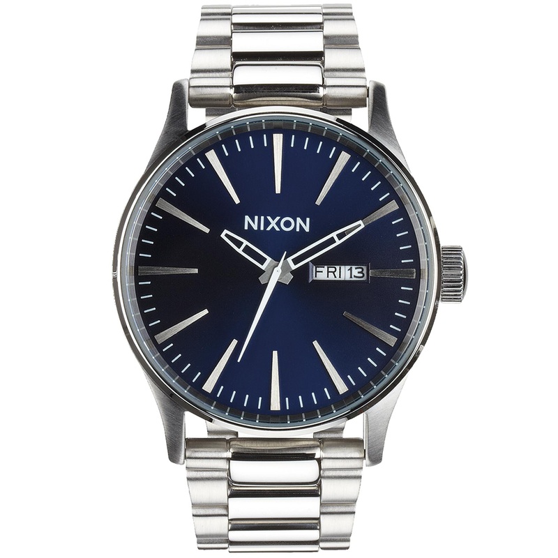 Sentry Stainless Steel Blue Sunray Watch