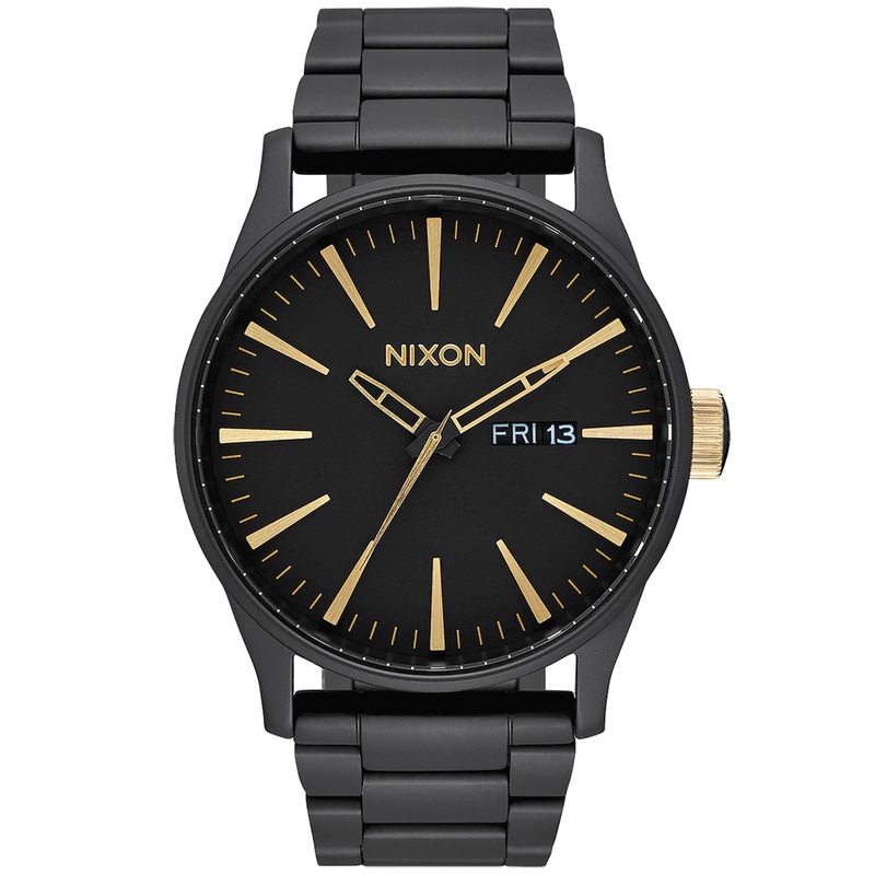 Sentry Stainless Steel Matte Black/Gold Watch
