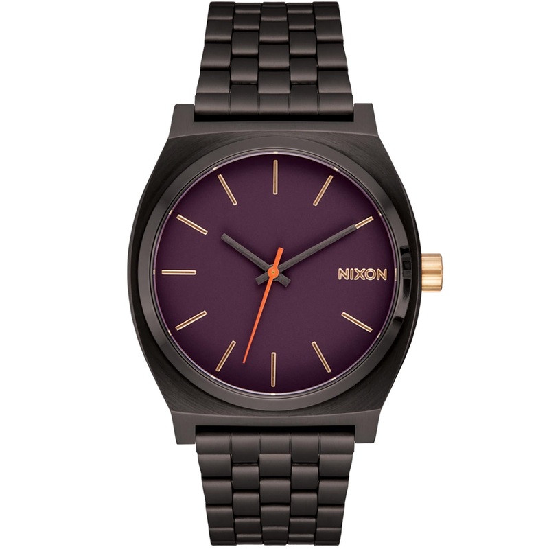Time Teller Gunmetal/Blackberry/Gold Watch