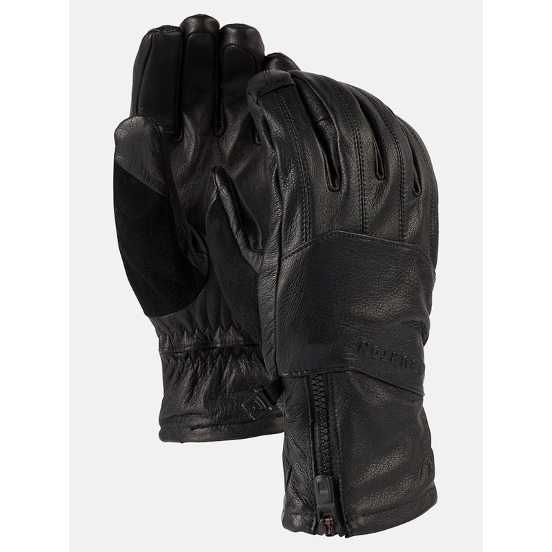 [ak] Leather Tech Gloves|SM|LRG|MED|XL|TRUE BLACK (002)|RAWHIDE (100)