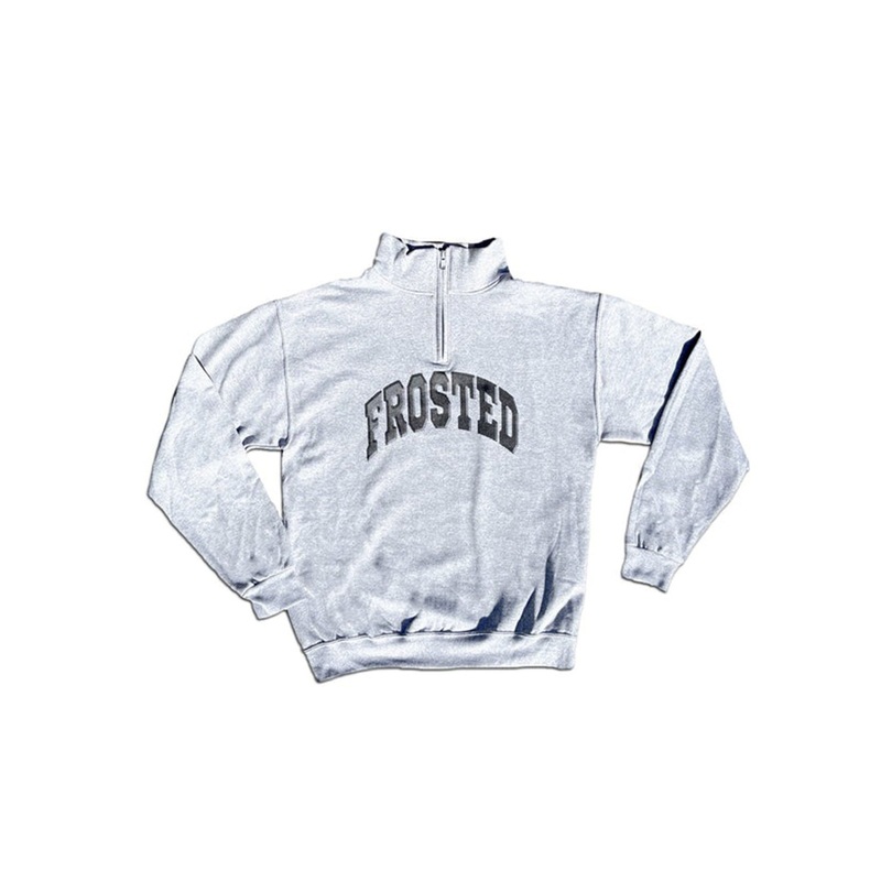 Varsity Logo 1/4 Zip Sweater|SM|MED|LRG|XL|CHARCOAL HEATHER