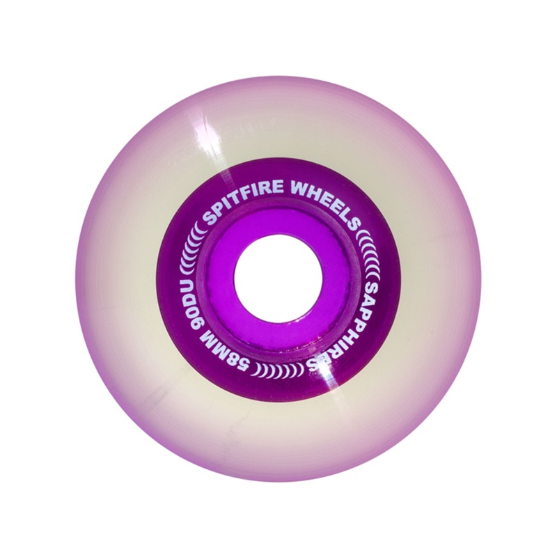 Sapphire Radial Clear/Purple Skateboard Wheels