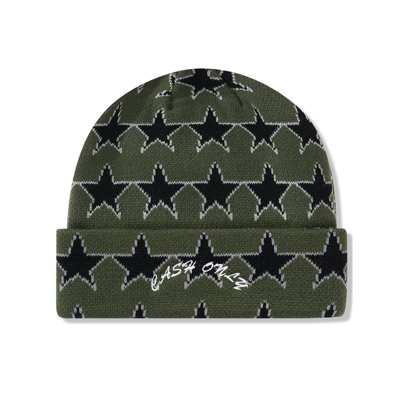 Star Beanie|O/S|ARMY|BLACK