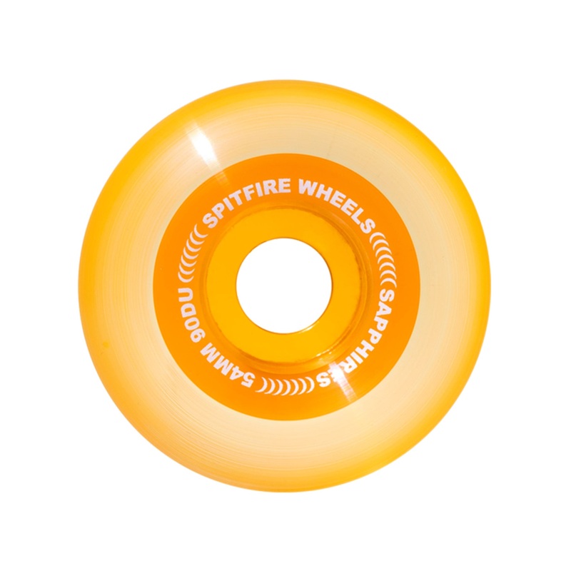 Sapphire Radial Clear/Orange Skateboard Wheels