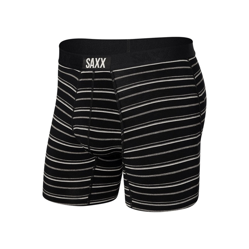 Vibe Super Soft Black Coast Stripe Boxer