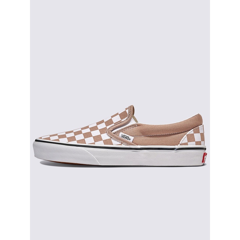 Classic Slip-On Color Theory Checkerboard Warm Taupe Shoes