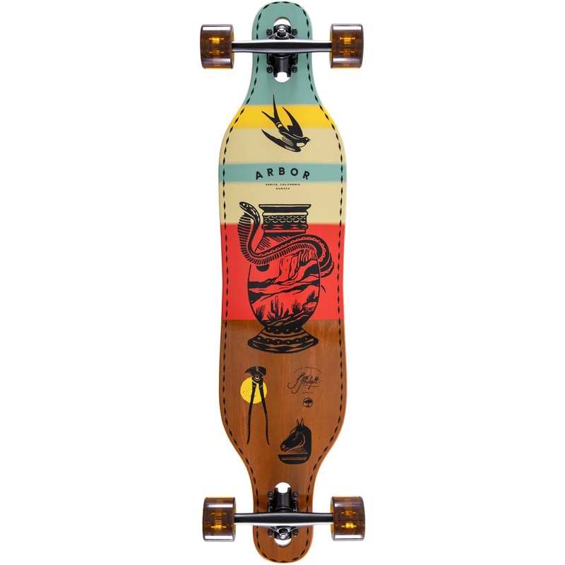 Drop Thru Artist Jess Mudgett Axis 37 Complete Longboard