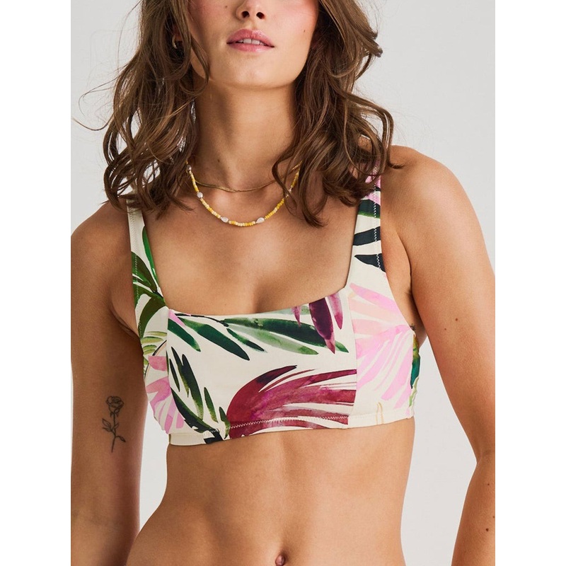 Indienous Jungle Crop Square Neck Bikini Top