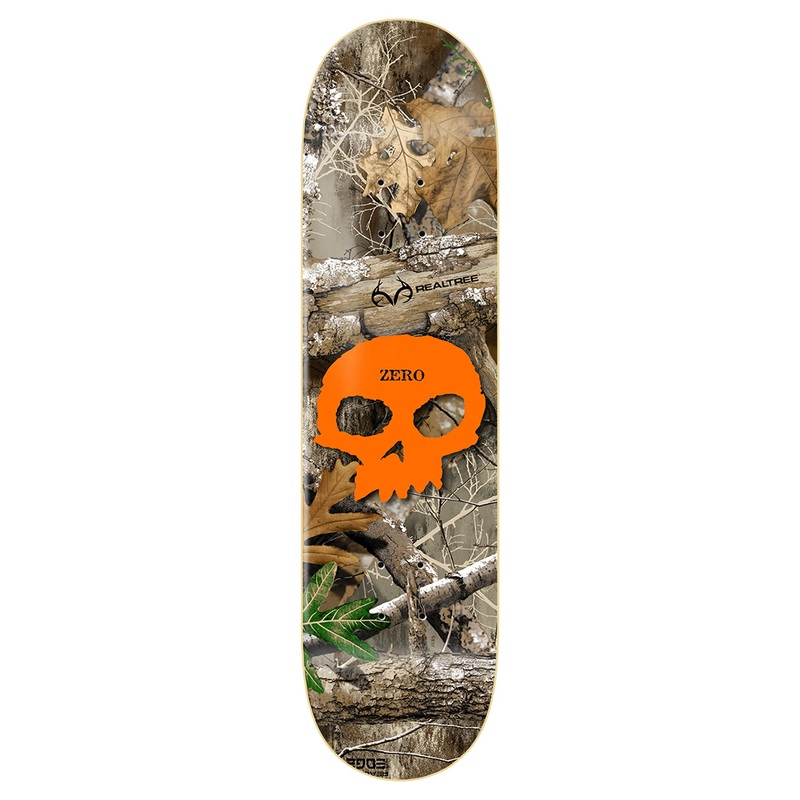 Single Skull x Realtree Orange 8.25” Skateboard Deck